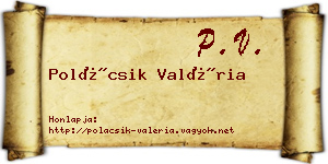 Polácsik Valéria névjegykártya
